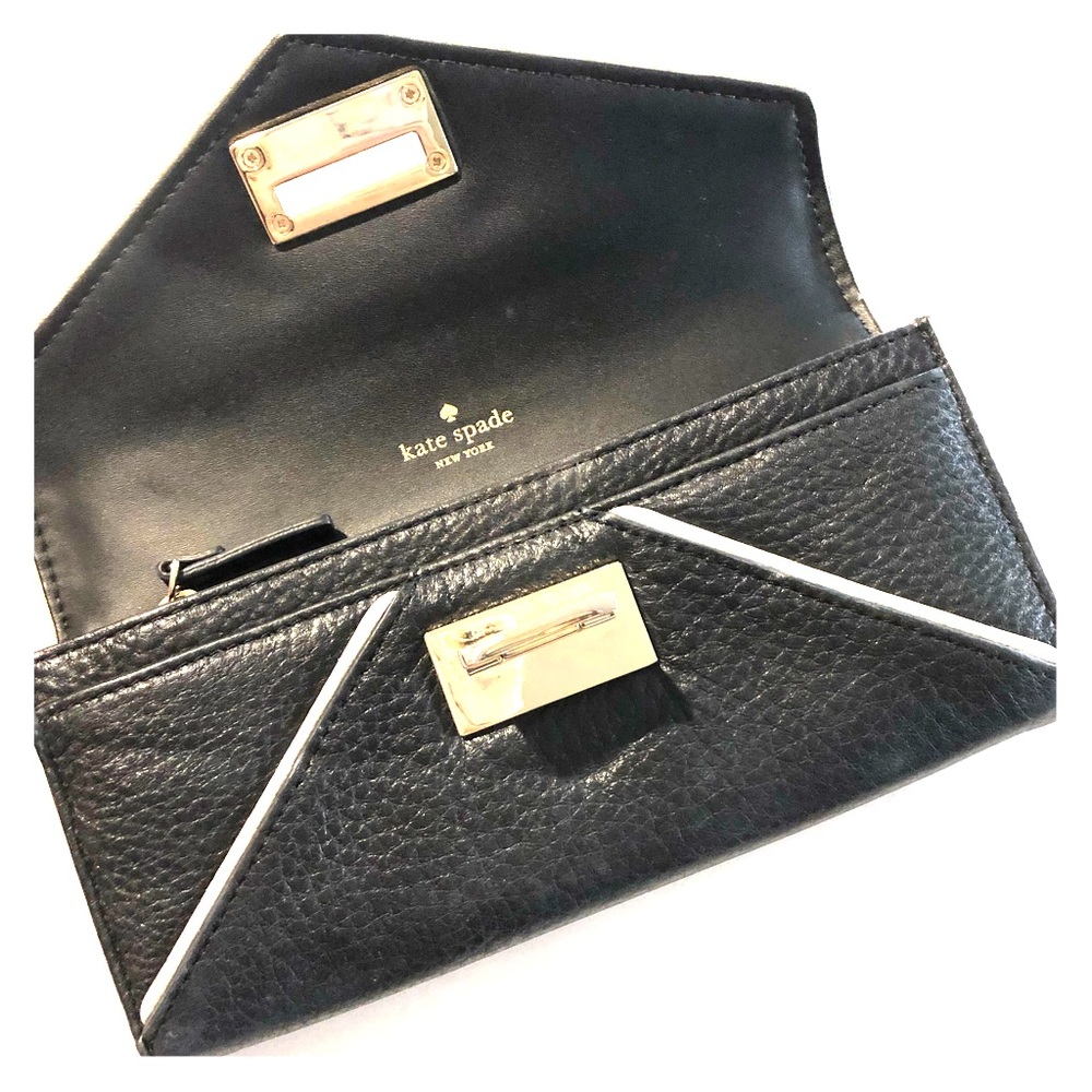 Authentic Kate Spade Black Leather Envelop…